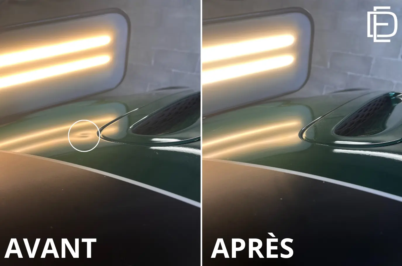 Redressage de bosse sur capot Mini Cooper à Amiens